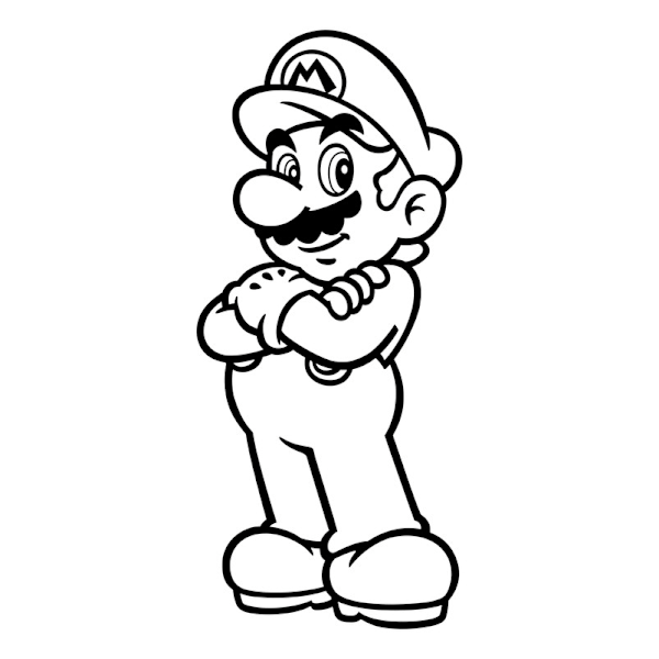 Väggdekor - Super Mario Eftertänksam Mario