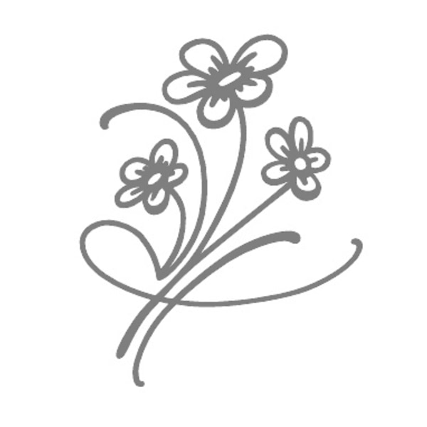 Väggdekor - Artsblomma Modell 08 grå