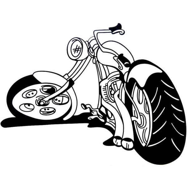 Väggdekor - Motorcykel svart