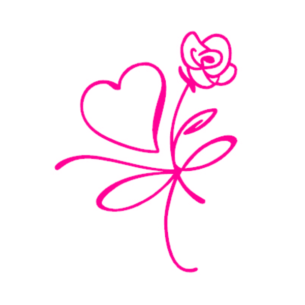 Väggdekor - Artsblomma Modell 11 rosa