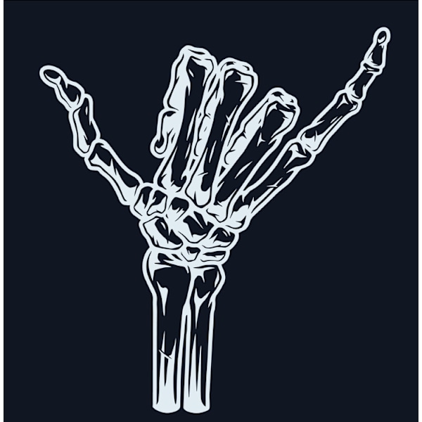 Bil dekor/Väggdekor - Skeletthand vit