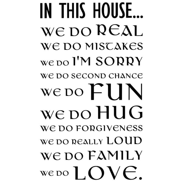 Väggord - IN  THIS HOUSE...