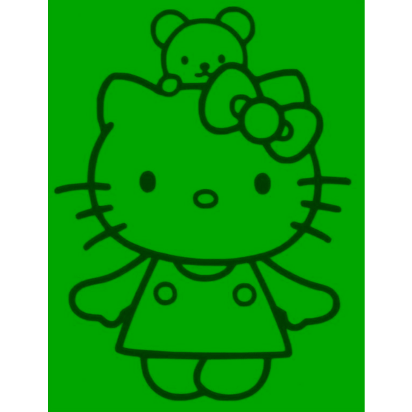 Väggdekor - Hello Kitty svart