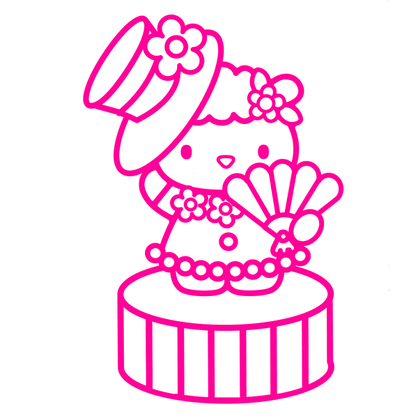 Väggdekor - Hello Kitty (Model 15) rosa