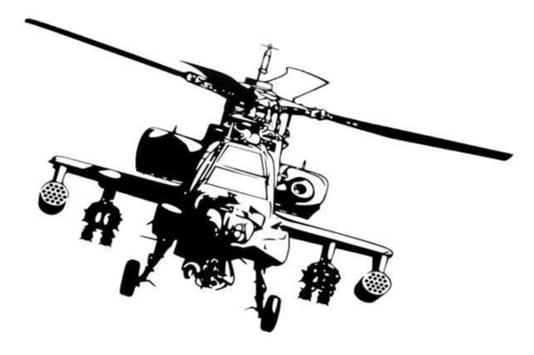 Väggdekor - Militärhelikopter Helikopter