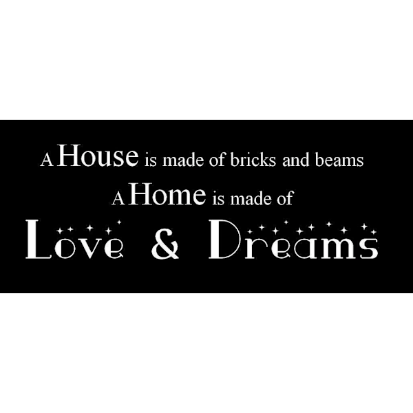 Väggord - A House is made of... vit