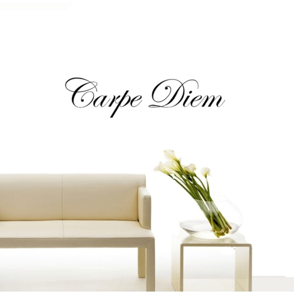 Väggord - Carpe Diem STOR svart