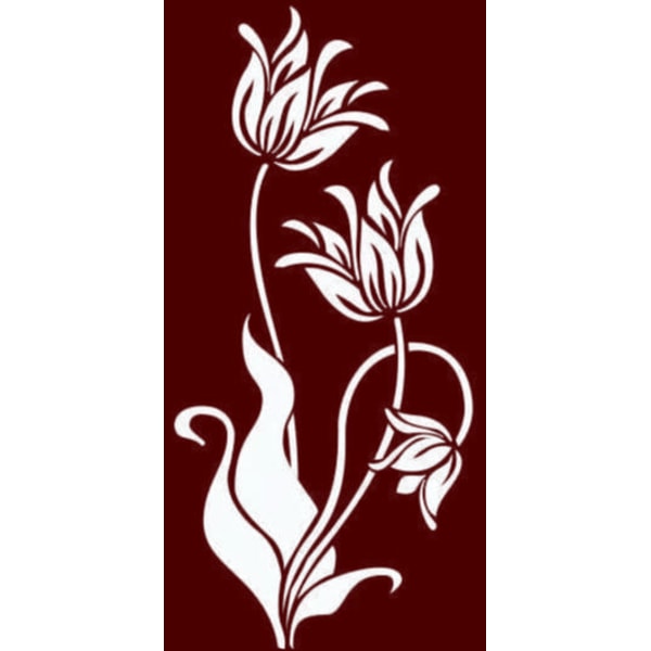Väggdekor - Blommor Design vit