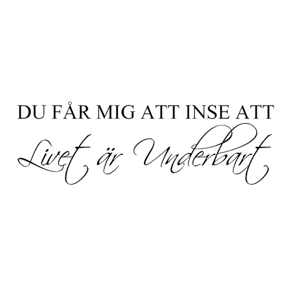 Väggord - Livet är Underbart