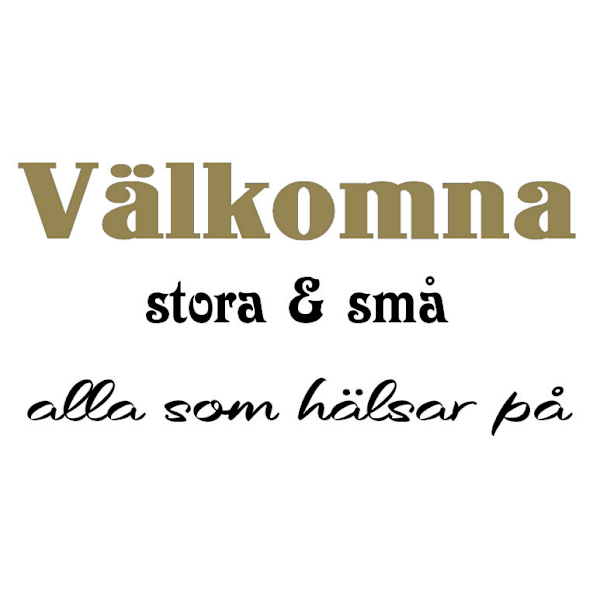 Väggord - Välkomna stora & små...