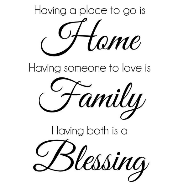 Väggord - Home Family Blessing