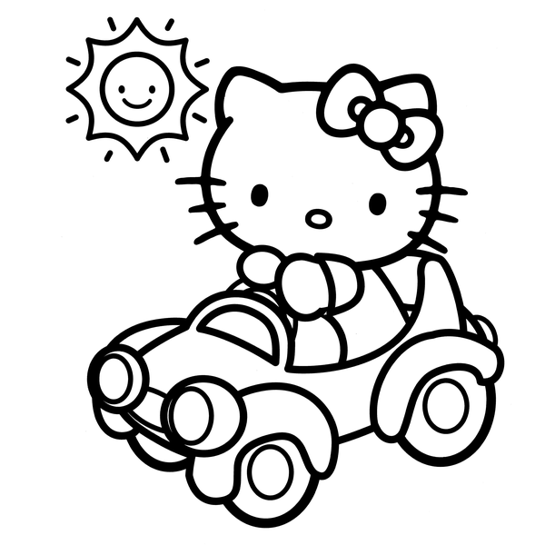 Väggdekor - Hello Kitty (Model 19) svart