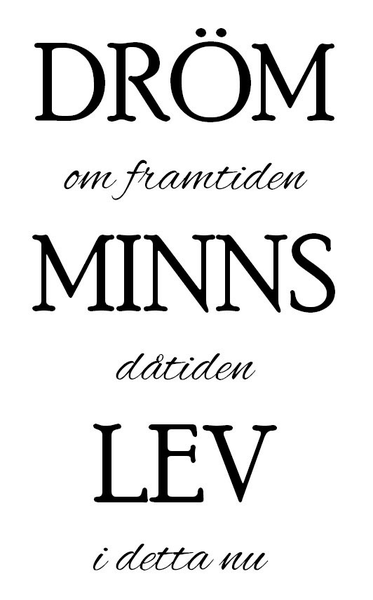 Väggord - Dröm om framtiden...