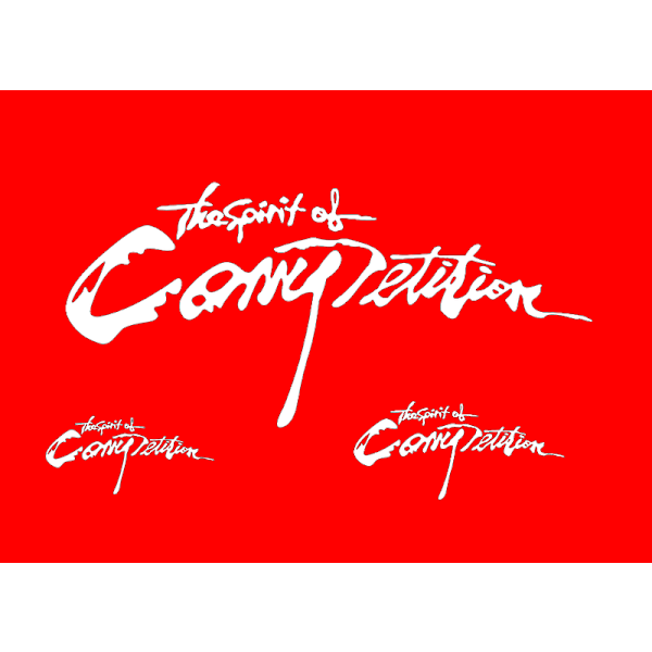 Bil dekor/Väggord - The Spirition of Competition ( 3 storlekar ) vit