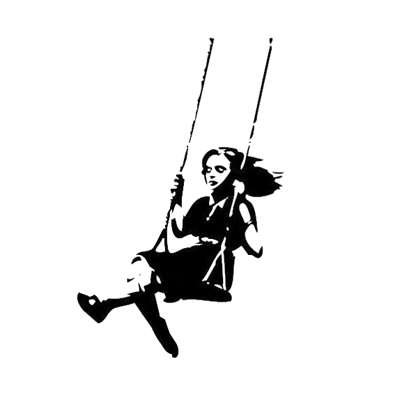 Väggdekor - Flicka på gunga av Banksy