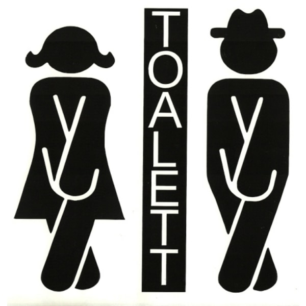 Väggdekor - Toalettsymbol