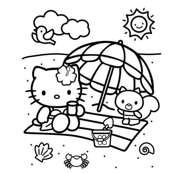 Väggdekor - Hello Kitty (Model 17) svart