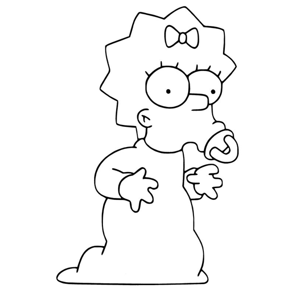 Väggdekor - Maggie Simpsons