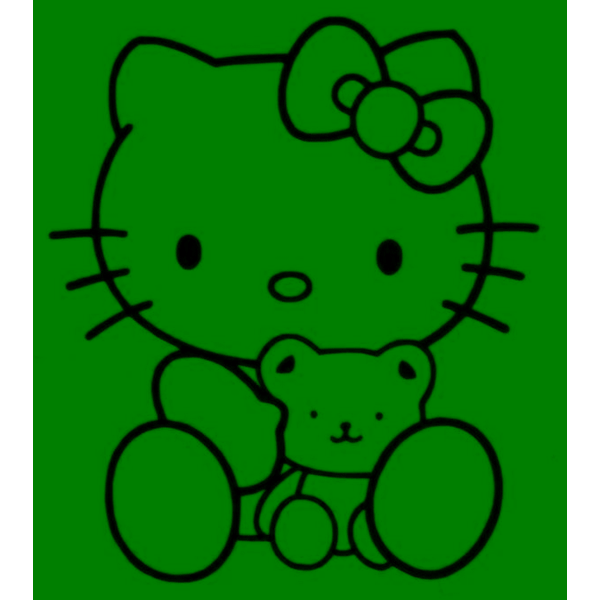 Väggdekor - Hello Kitty svart