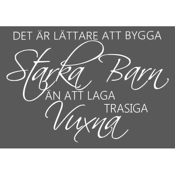 Väggord - DET ÄR LÄTTARE ATT BYGGA... vit