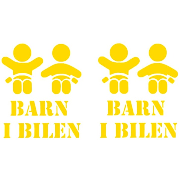 Bildekor - 2x BARN I BILEN