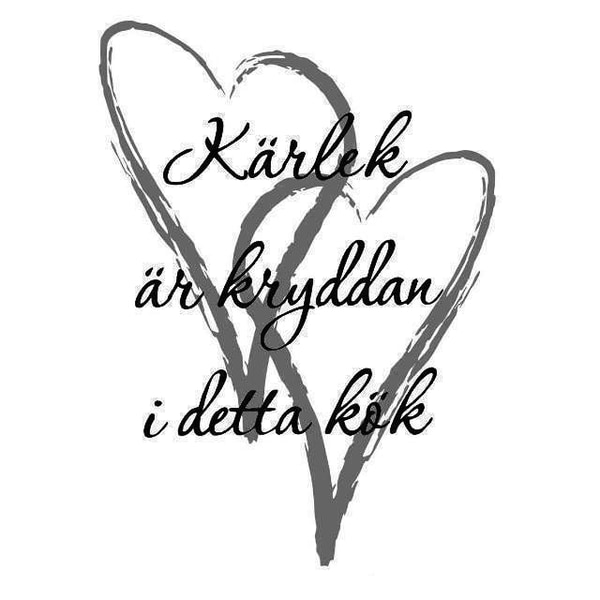 Väggord/Väggdekor - Kärlek är kryddan i detta kök