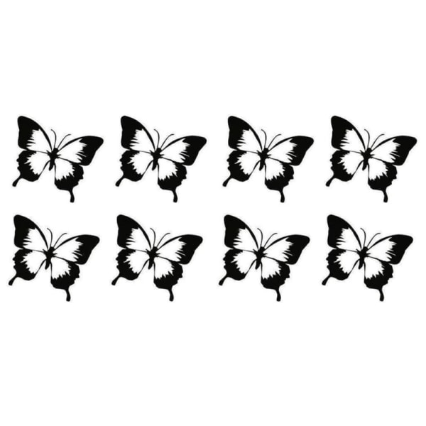 Väggdekor - 8st Fjärilar svart