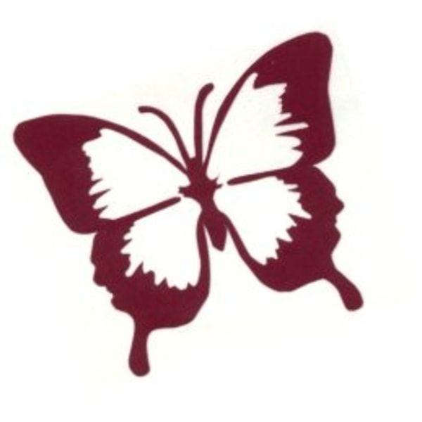 Väggdekor - 12st Burgundy Fjärilar