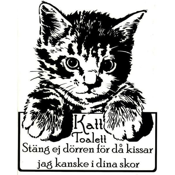 Väggord - Katt Toalett