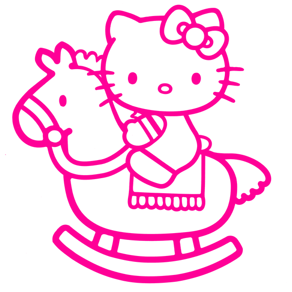 Väggdekor - Hello Kitty (Model 4) rosa