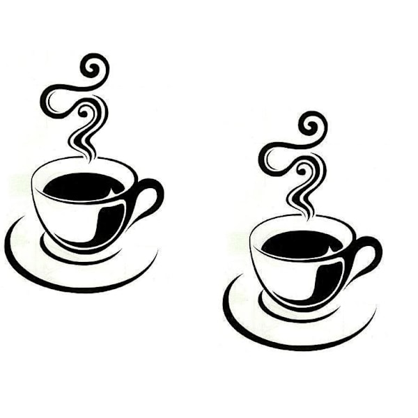 Väggdekor - 2st Kaffekoppar