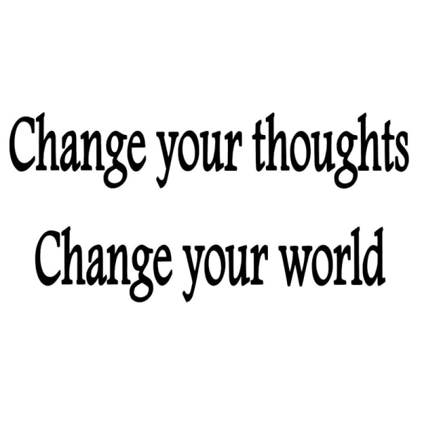 Väggord - Change your thoughts Change your world