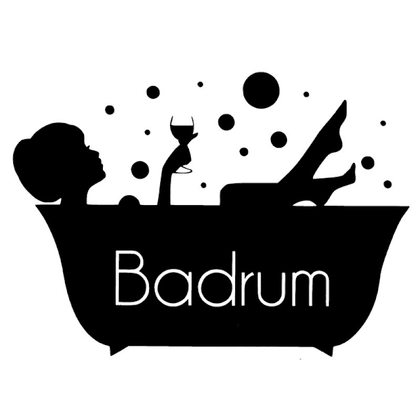 Väggdekor/Väggord - Badrum symbol med text