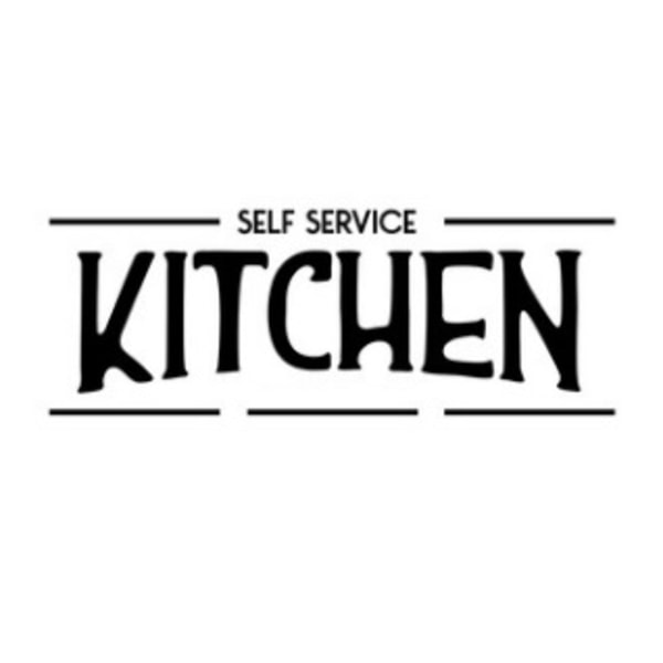 Väggdekor/Väggord - SELF SERVICE KITCHEN svart