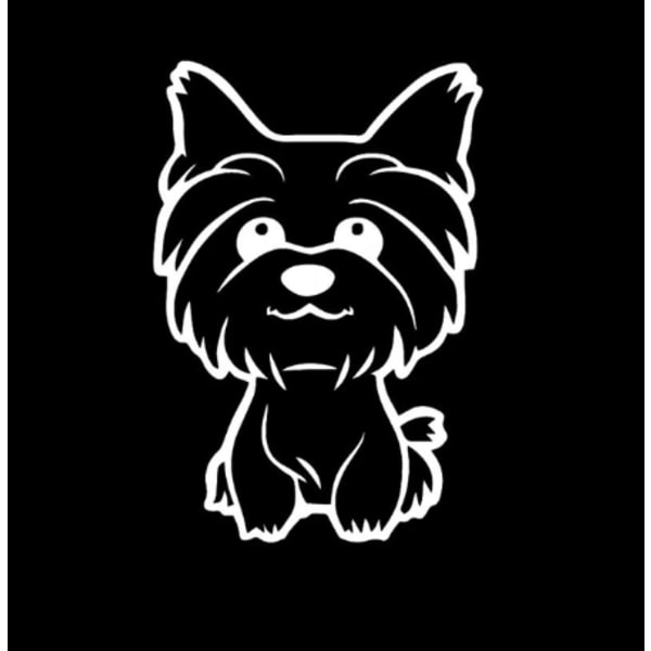 Väggdekor - Yorkshire Terrier Hund vit
