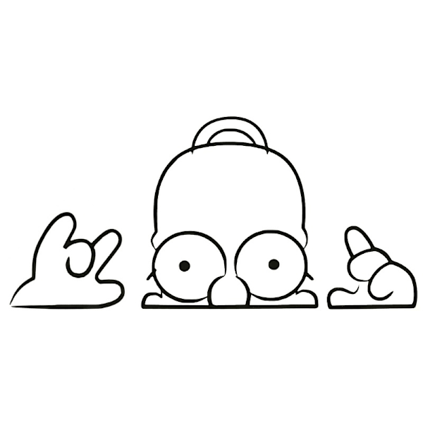Väggdekor - Homer Simpson