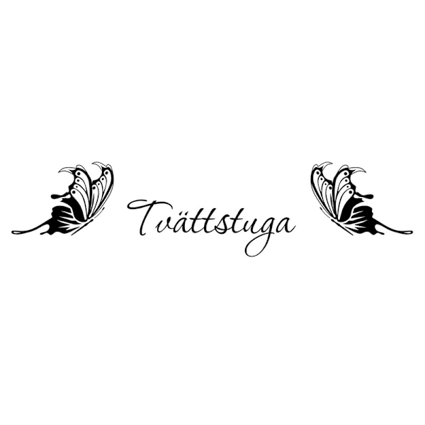 Väggdekor/Väggord - Fjärilar Tvättstuga