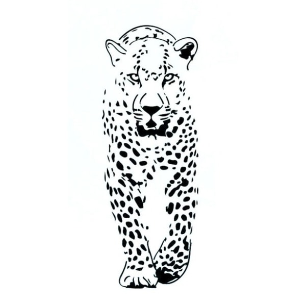 Väggdekor - Leopard svart