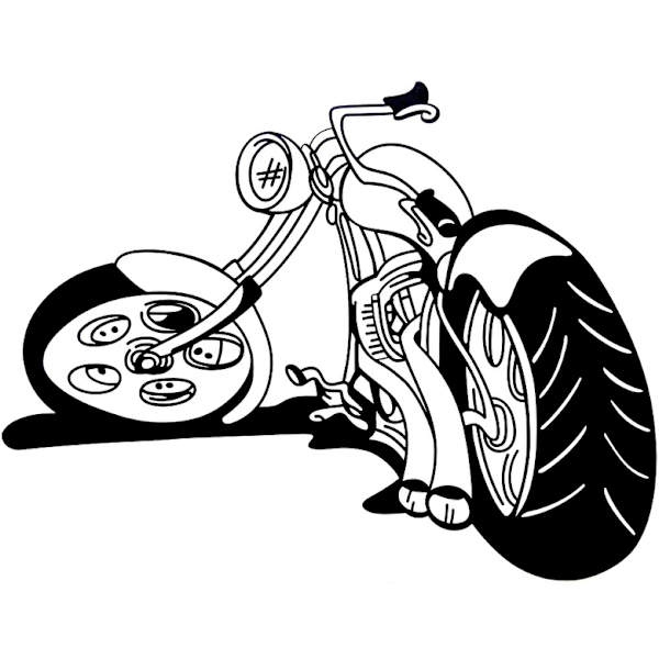 Väggdekor - Motorcykel svart
