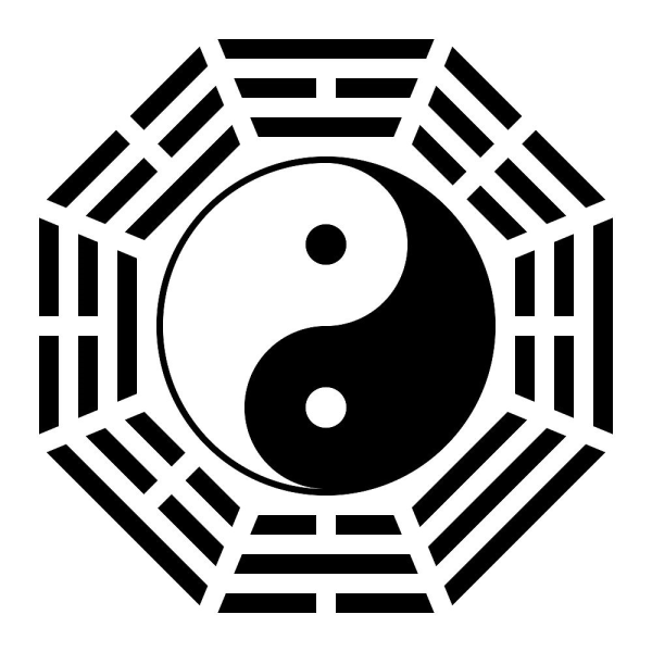 Väggdekor - Yin Yang, The Eight Trigrams