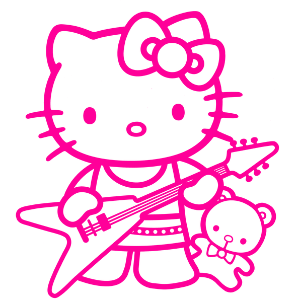Väggdekor - Hello Kitty (Model 7) rosa
