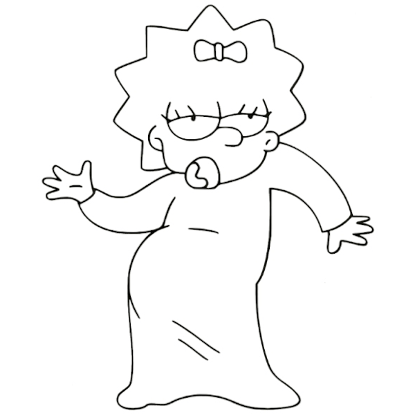Väggdekor - Maggie Simpsons