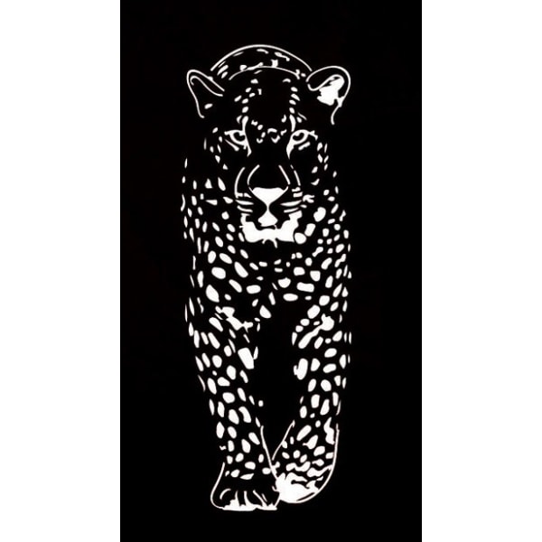 Väggdekor - Leopard vit