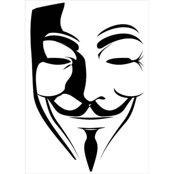 Bil dekor/Väggdekor - V For Vendetta Mask