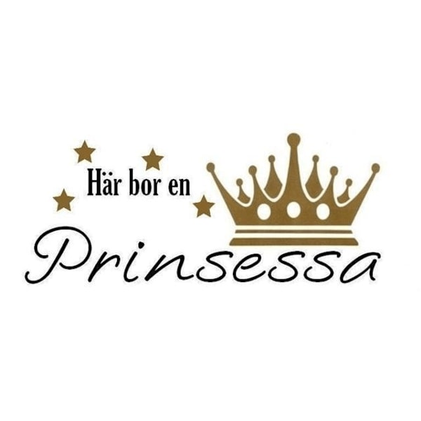 Väggord - Här bor en Prinsessa