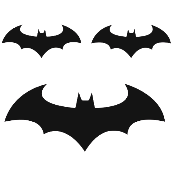 Väggdekor - Batman logo svart