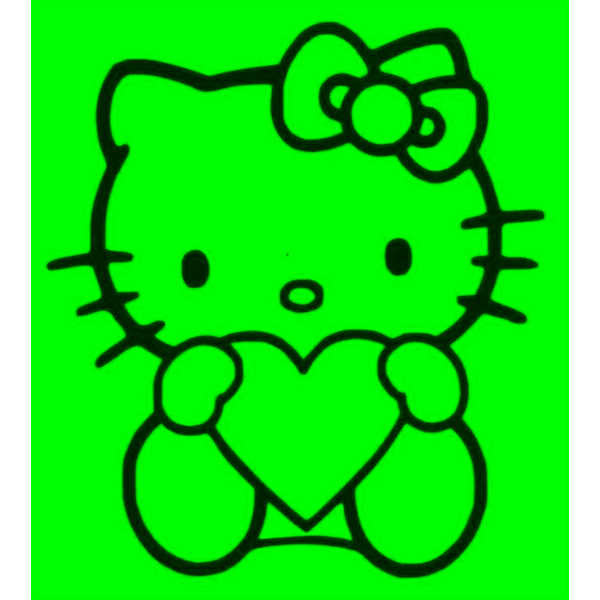 Väggdekor - Hello Kitty svart