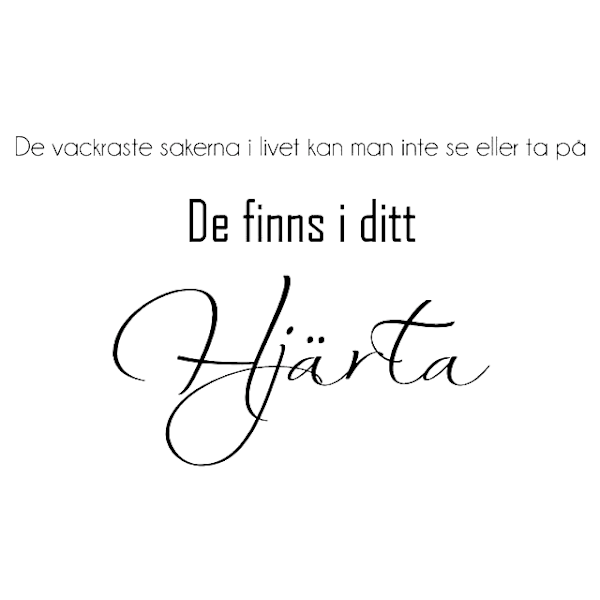 Väggord - De vackraste sakerna...