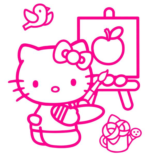 Väggdekor - Hello Kitty (Model 2) rosa