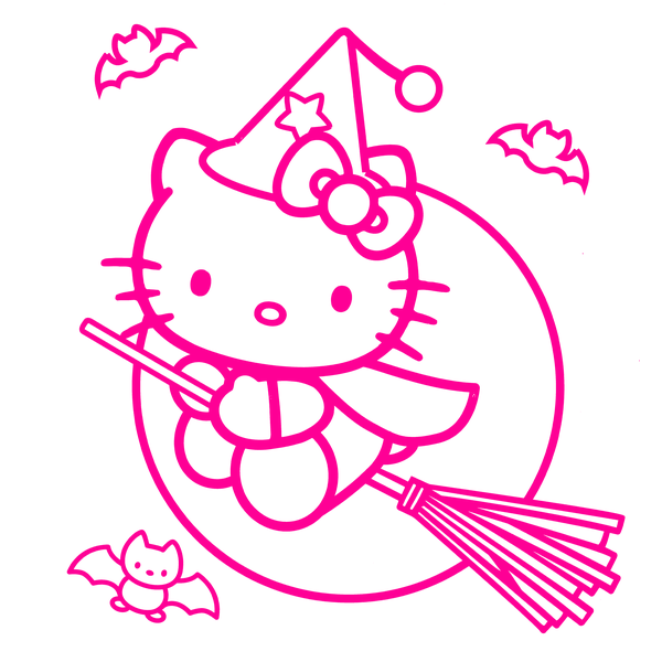 Väggdekor - Hello Kitty (Model 11) rosa